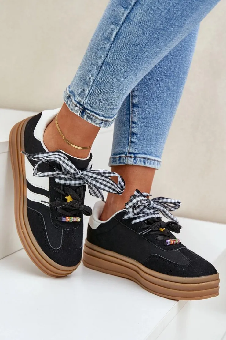 Clearance Boto Sneakersy Damskie Z Przypinkami Czarne Jariana