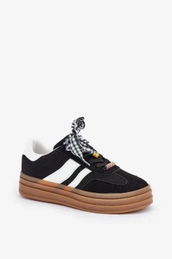 Clearance Boto Sneakersy Damskie Z Przypinkami Czarne Jariana