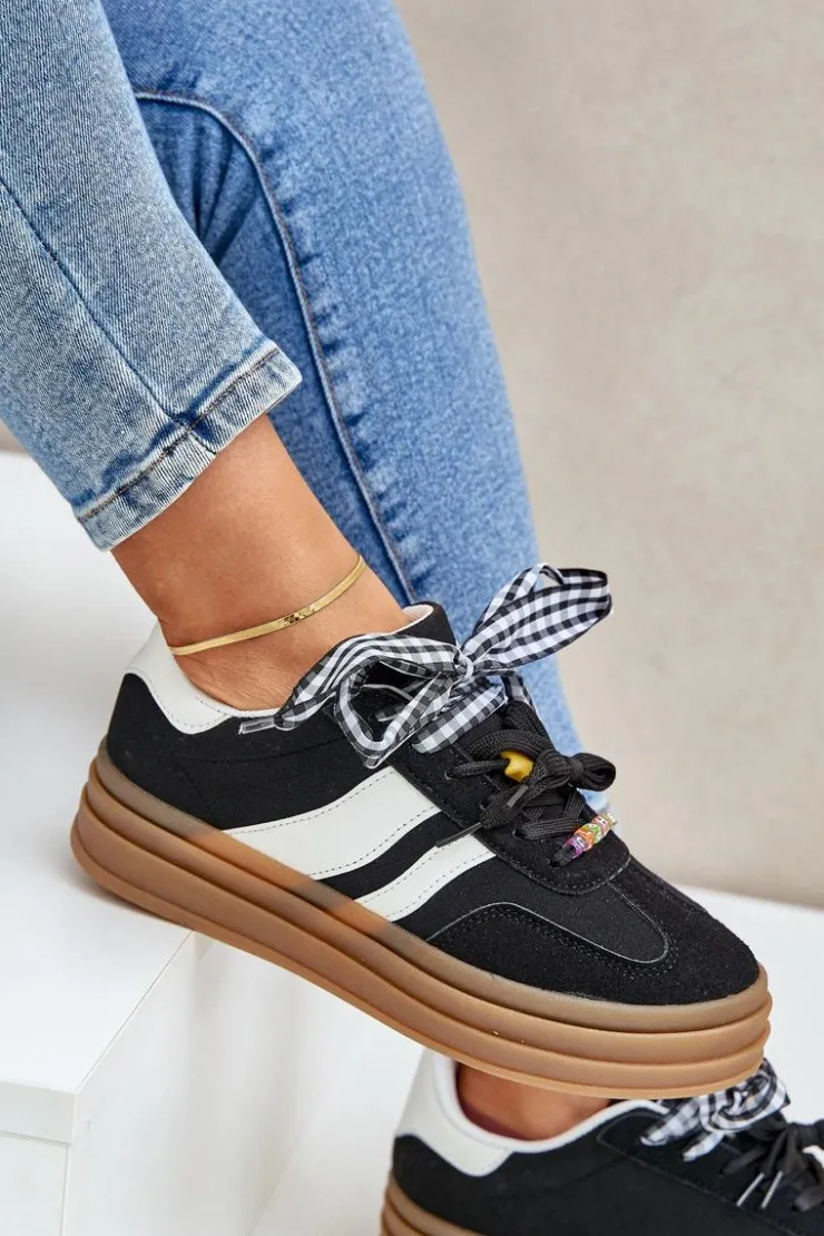 Clearance Boto Sneakersy Damskie Z Przypinkami Czarne Jariana