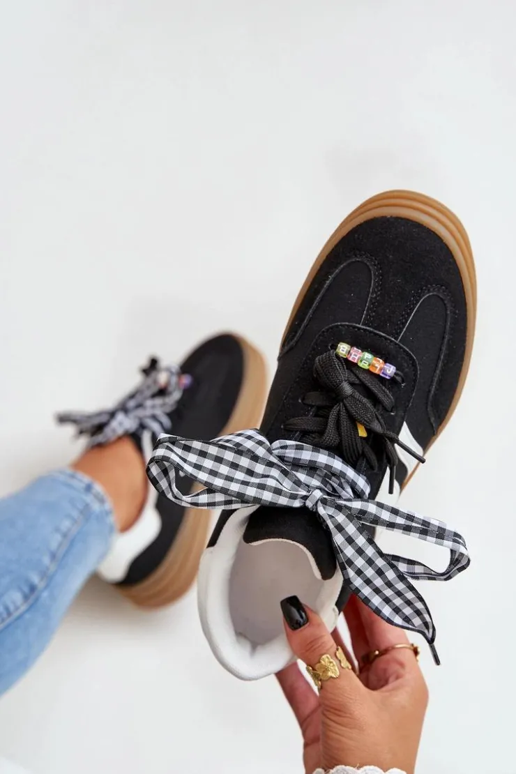 Clearance Boto Sneakersy Damskie Z Przypinkami Czarne Jariana