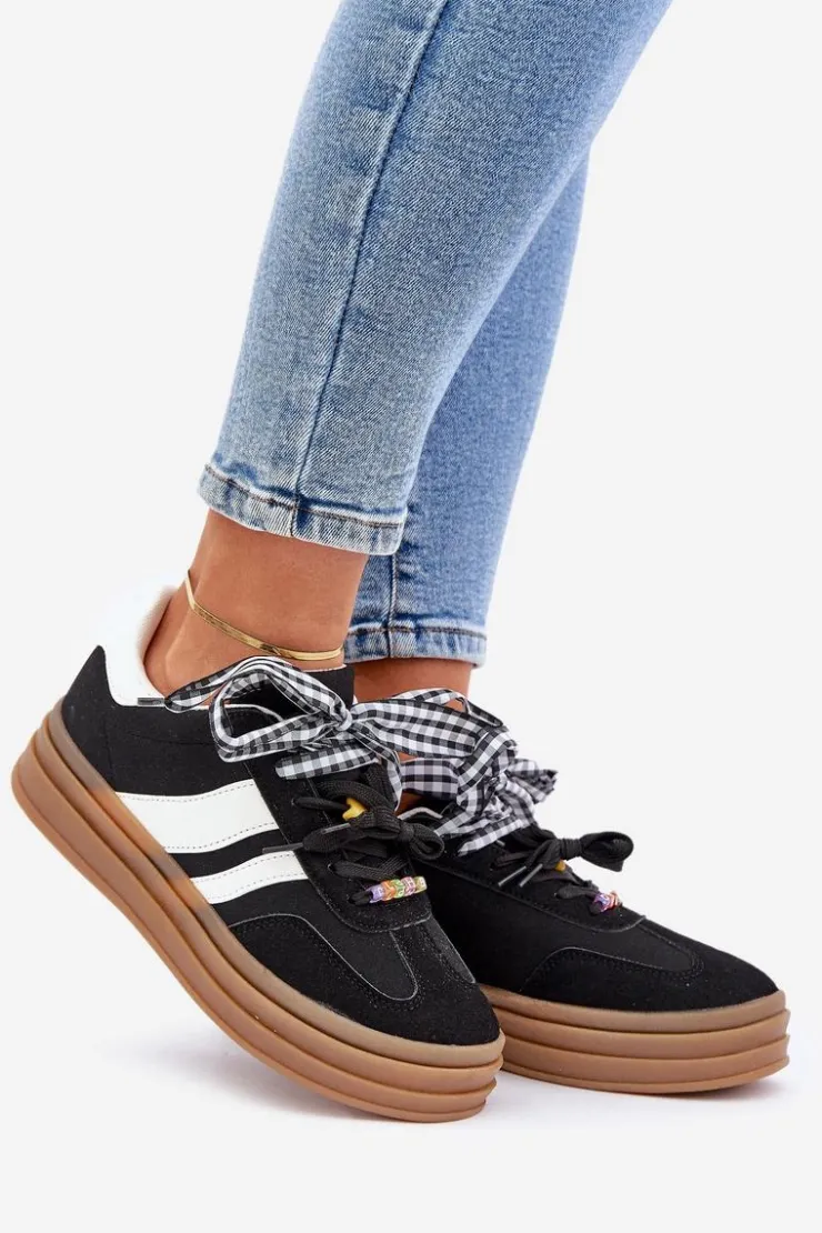 Clearance Boto Sneakersy Damskie Z Przypinkami Czarne Jariana