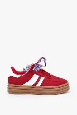 Boto Buty Sportowe Na Platformie|Sneakersy Damskie*Sneakersy Damskie Z Przypinkami Czerwone Jariana