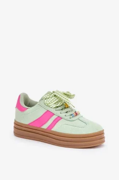 Damskie Boto Sneakersy Damskie Z Przypinkami Miętowe Jariana