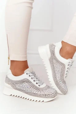 Discount Boto Sneakersy Na Koturnie Z Cekinami Lu Boo Szare