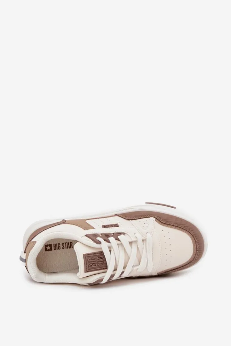 Big Star Shoes Buty Sportowe Big Star|Sneakersy Damskie*Sneakersy Na Platformie Big Star OO274A151 Ciemnobeżowe Beżowy