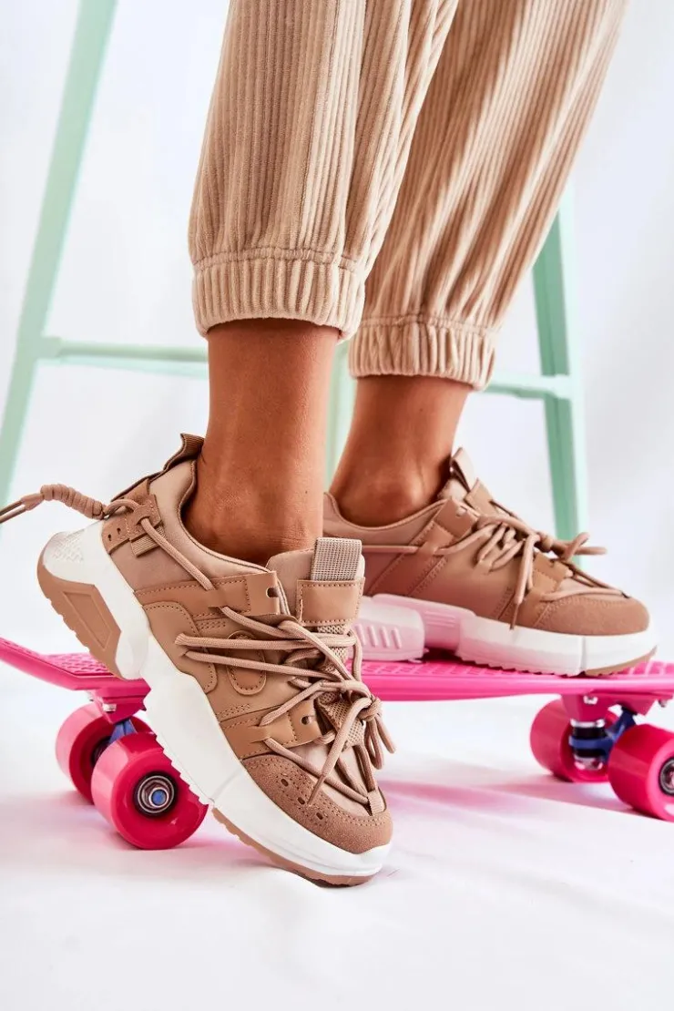 Outlet Boto Sneakersy Sportowe Buty Damskie Camel Someday