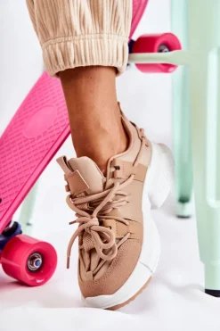 Outlet Boto Sneakersy Sportowe Buty Damskie Camel Someday