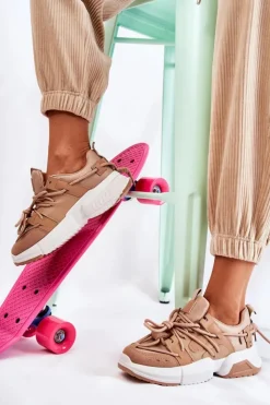 Outlet Boto Sneakersy Sportowe Buty Damskie Camel Someday