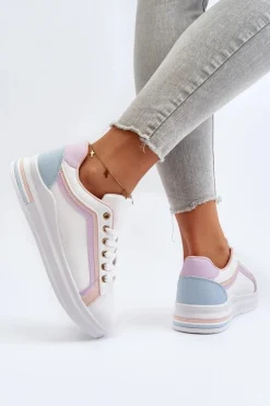 Boto Sneakersy Damskie*Sneakesy Damskie Z Brokatem Różowe Elnami Różowy