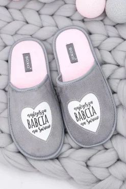 Boto Kapcie Klasyczne*SOXO Damskie Papcie Najlepsza Babcia Na Świecie