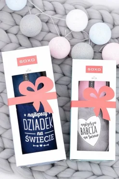 Boto Kapcie Klasyczne*SOXO Damskie Papcie Najlepsza Babcia Na Świecie