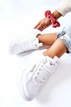 Cross Jeans Trampki Damskie Cross Jeans*Sportowe Buty Białe EE2R4133C