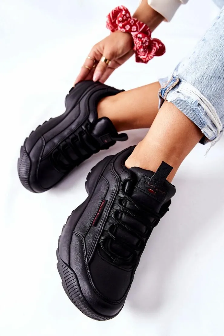 Outlet Cross Jeans Sportowe Buty Czarne EE2R4134C Czarny