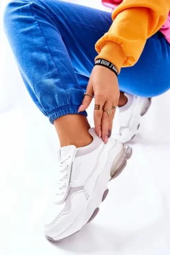 Damskie Big Star Shoes Sportowe Buty Damskie Memory Foam Big Star II274178 Białe