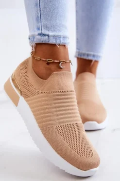 Best Evento Sportowe Buty Materiałowe Beżowe Lorento