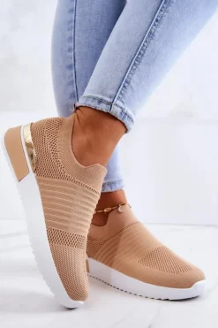 Best Evento Sportowe Buty Materiałowe Beżowe Lorento