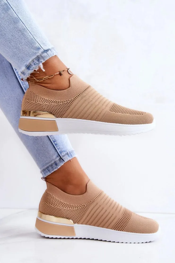 Best Evento Sportowe Buty Materiałowe Beżowe Lorento