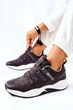 Sale Big Star Shoes Sportowe Buty Memory Foam Big Star II274255 Szare
