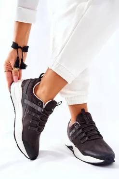 Sale Big Star Shoes Sportowe Buty Memory Foam Big Star II274255 Szare