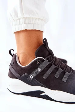 Sale Big Star Shoes Sportowe Buty Memory Foam Big Star II274255 Szare