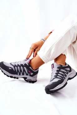 Damskie Big Star Shoes Sportowe Buty Memory Foam Big Star GG274499 Szare