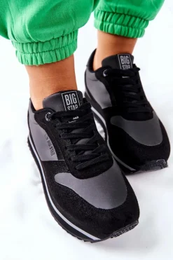 Damskie Big Star Shoes Sportowe Buty Memory Foam Big Star II274217 Czarne