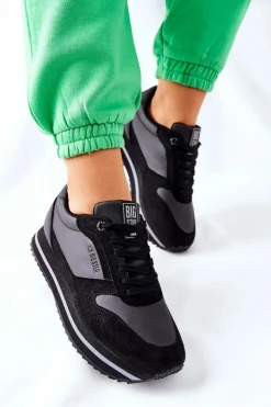 Damskie Big Star Shoes Sportowe Buty Memory Foam Big Star II274217 Czarne