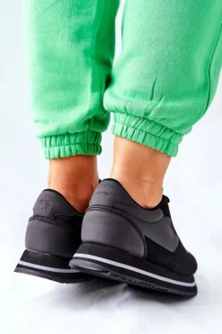 Damskie Big Star Shoes Sportowe Buty Memory Foam Big Star II274217 Czarne