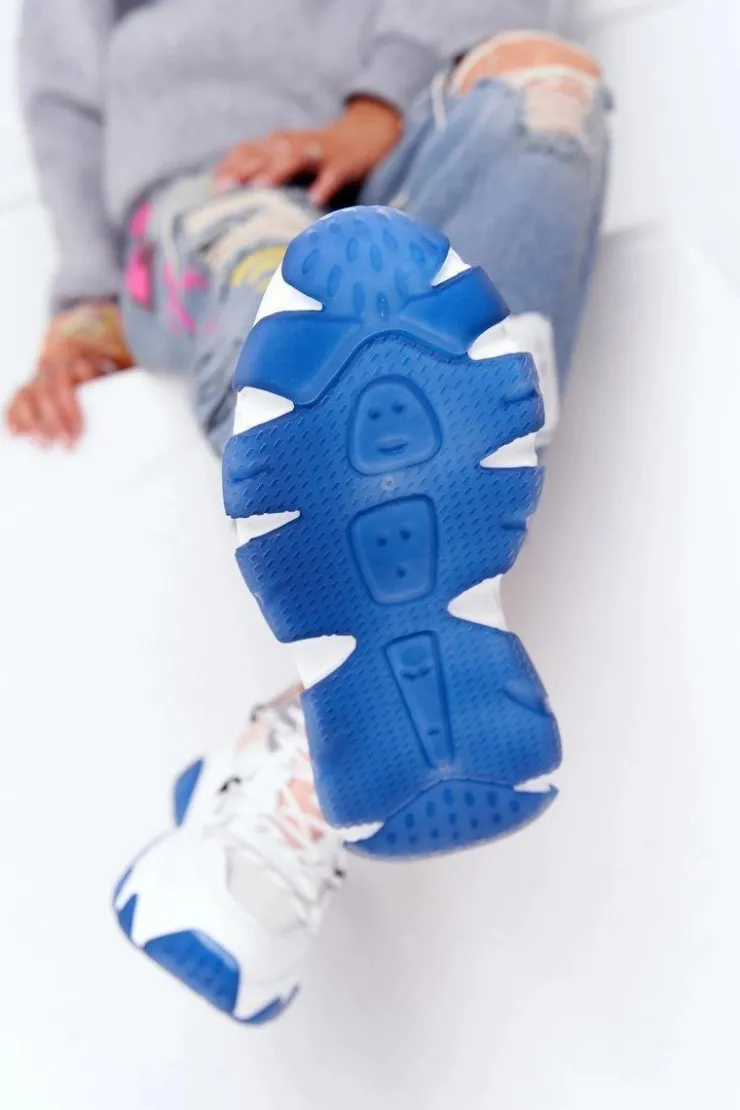 Damskie GOE Sportowe Buty Na Dużej Podeszwie HH2N4034 Biało-Różowe