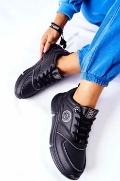 New Big Star Shoes Sportowe Buty Na Platformie Big Star II274313 Czarne Czarny