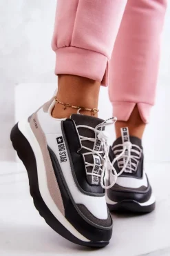 Big Star Shoes Buty Sportowe Big Star*Sportowe Buty Sneakersy Big Star JJ274998 Biało-Czarne