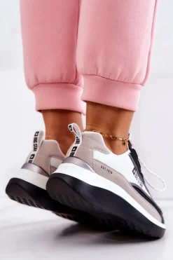 Big Star Shoes Buty Sportowe Big Star*Sportowe Buty Sneakersy Big Star JJ274998 Biało-Czarne