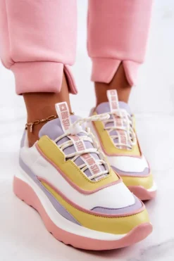 Damskie Big Star Shoes Sportowe Buty Sneakersy Big Star JJ274A511 Multikolor