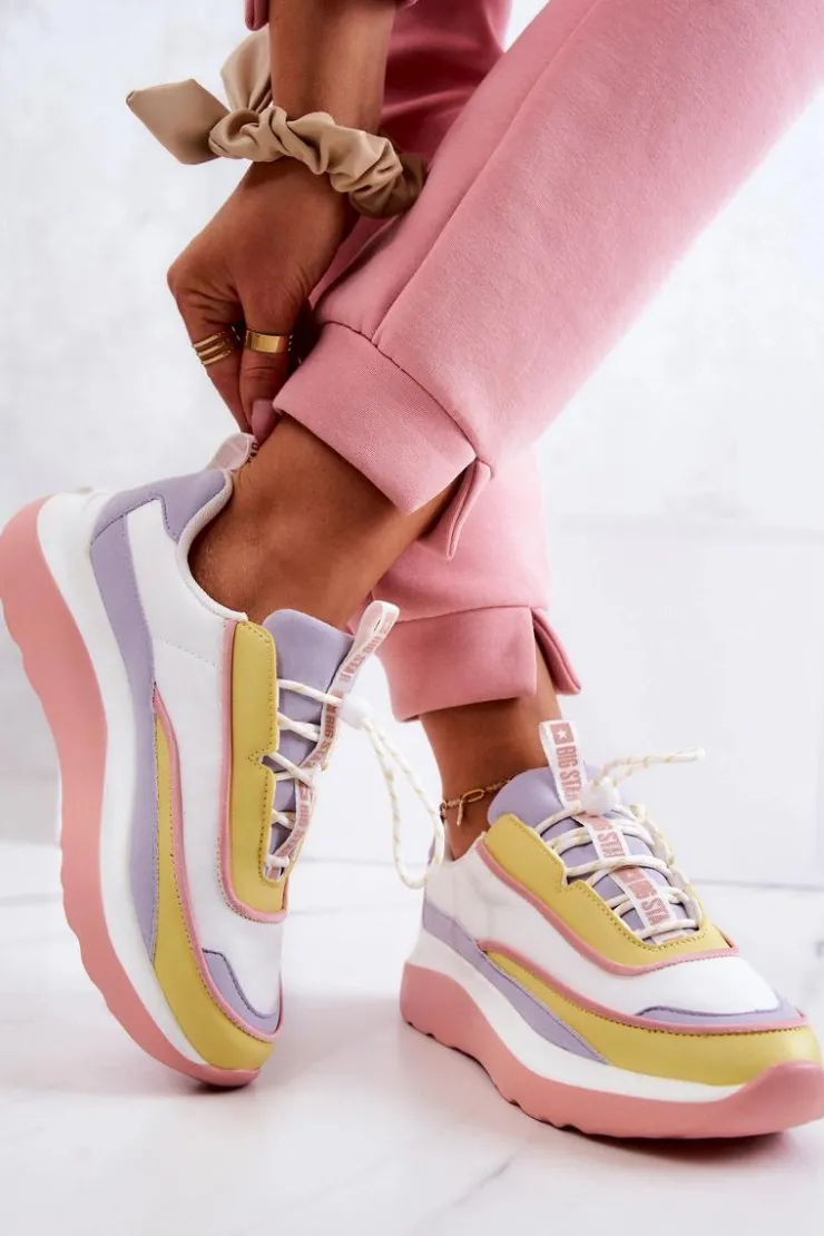 Damskie Big Star Shoes Sportowe Buty Sneakersy Big Star JJ274A511 Multikolor