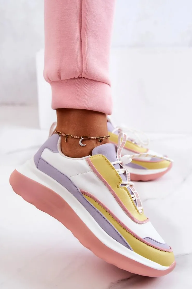 Damskie Big Star Shoes Sportowe Buty Sneakersy Big Star JJ274A511 Multikolor