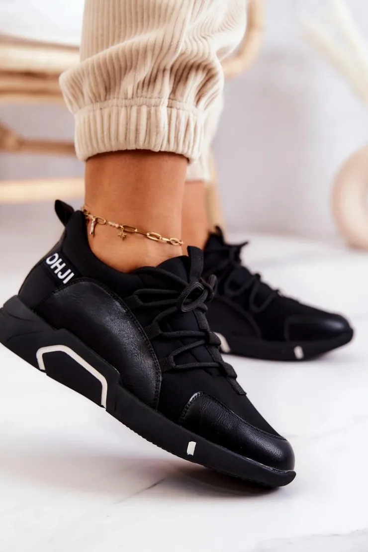 Damskie Buty damskie Vinceza Sportowe Buty Sneakersy Wsuwane Czarne Marvene