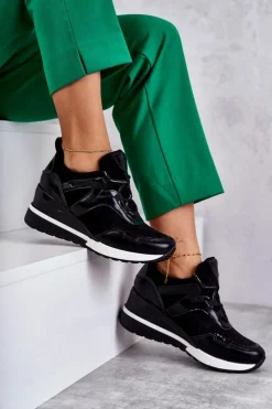 Buty damskie Vinceza Sneakersy Damskie*Sportowe Damskie Buty Sneakersy Czarne Colli