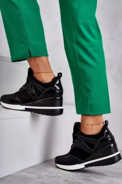 Buty damskie Vinceza Sneakersy Damskie*Sportowe Damskie Buty Sneakersy Czarne Colli