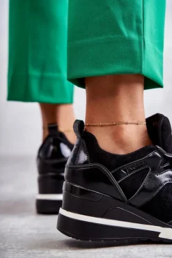 Buty damskie Vinceza Sneakersy Damskie*Sportowe Damskie Buty Sneakersy Czarne Colli