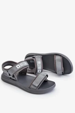 Damskie Big Star Shoes Sportowe Męskie Sandały Big Star HH174843 Szare
