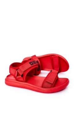 Hot Big Star Shoes Sportowe Męskie Sandały Big Star HH174844 Czerwone