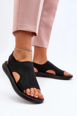 Boto Sandały Gumowe|Sandały Płaskie*Sportowe Sandały Damskie Czarne Cesys