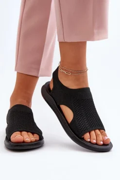 Boto Sandały Gumowe|Sandały Płaskie*Sportowe Sandały Damskie Czarne Cesys