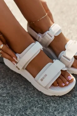 Damskie Big Star Shoes Sportowe Sandały Damskie Na Platformie Big Star RR274A076 Beżowe