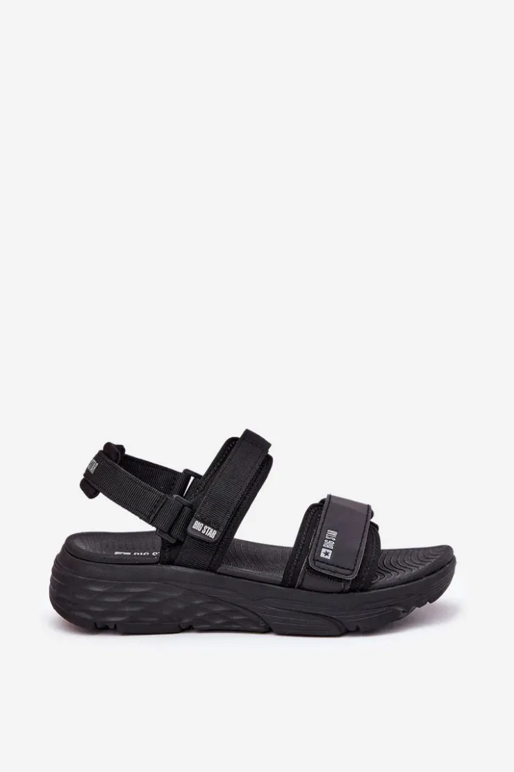 Big Star Shoes Sportowe Sandały Damskie Na Platformie Big Star RR274A077 Czarne Czarny