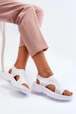 Damskie Boto Sportowe Sandały Damskie Na Grubej Podeszwie Białe Deinaleia