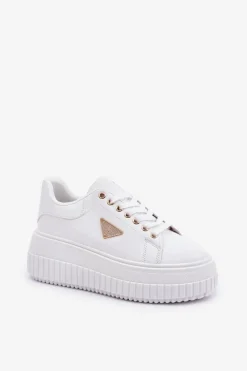 Boto Buty Sportowe Na Platformie|Sneakersy Damskie*Stylowe Sneakersy Na Masywnej Platformie Białe Vallexia