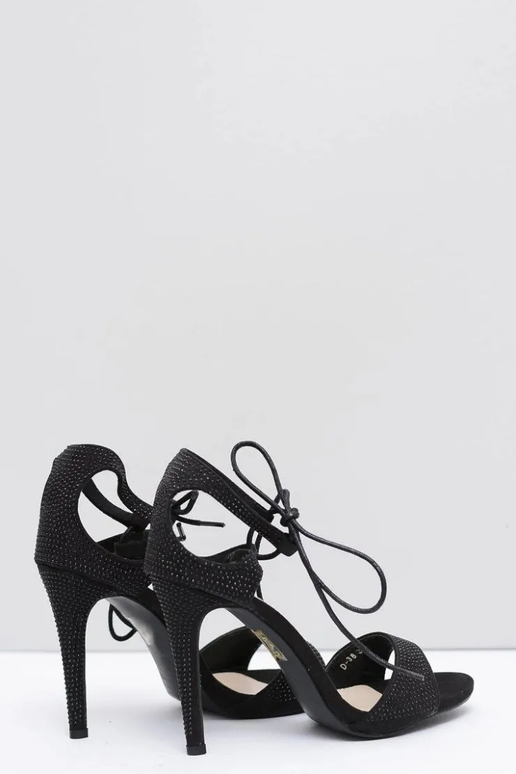 Damskie Boto Szpilki Damskie Czarne z Cyrkoniami Belona