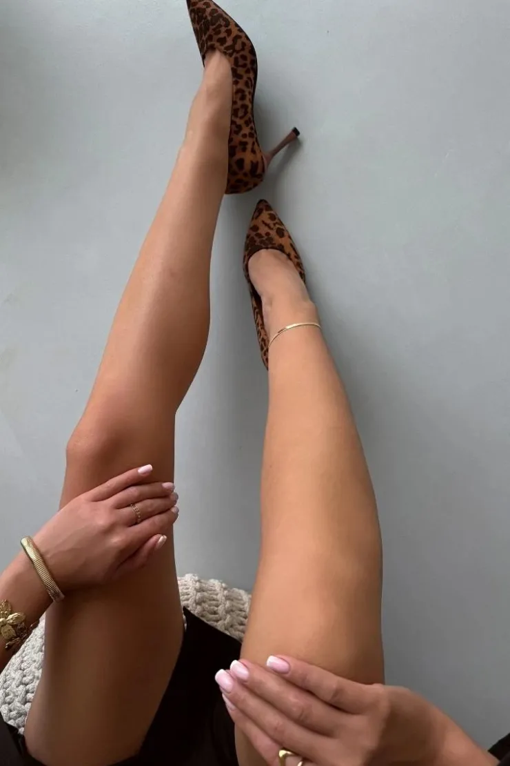 Outlet Buty damskie Vinceza Szpilki Damskie W Panterkę Vinceza 62264 Brązowe