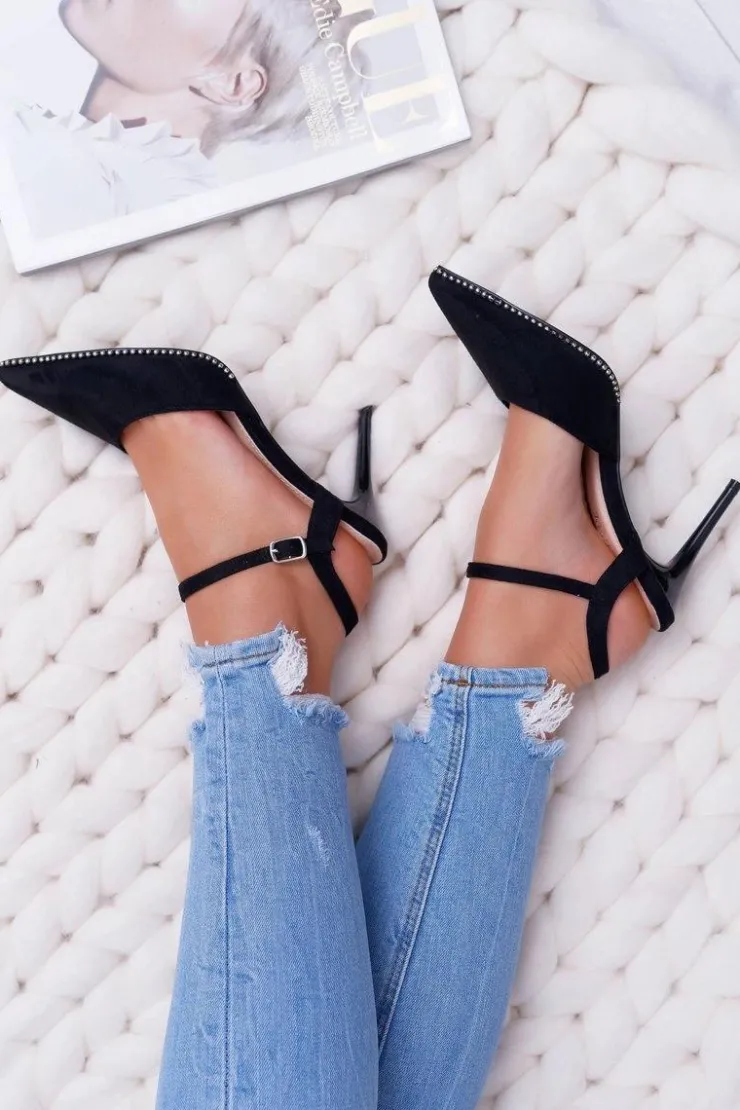 New Boto Szpilki Damskie W Szpic Lakierowany Obcas Trends